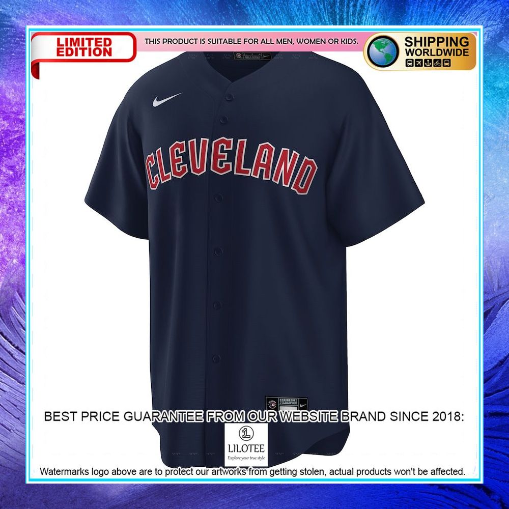 cleveland guardians nike alternate navy baseball jersey 2 890