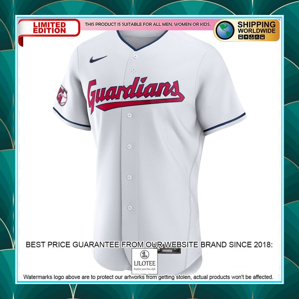 cleveland guardians nike official custom white baseball jersey 2 134