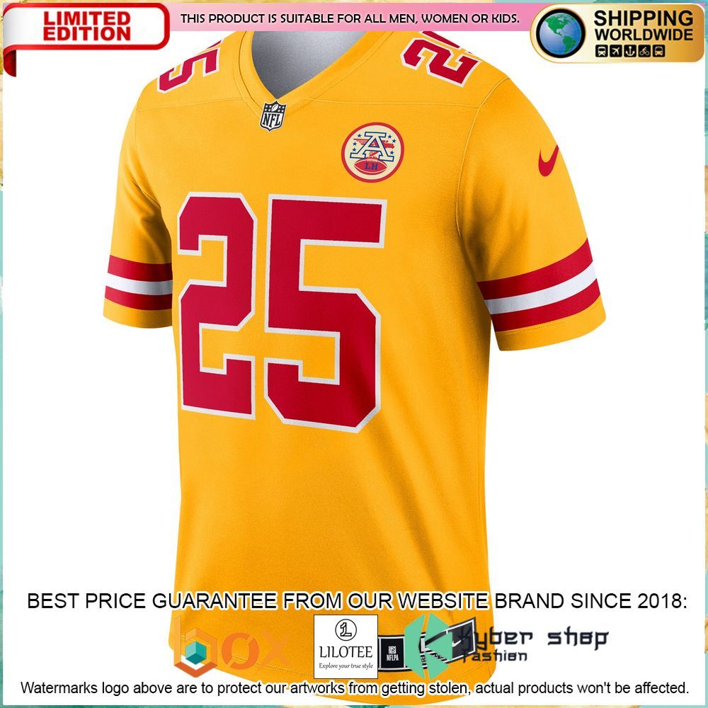 clyde edwards helaire kansas city chiefs nike inverted legend gold football jersey 2 343