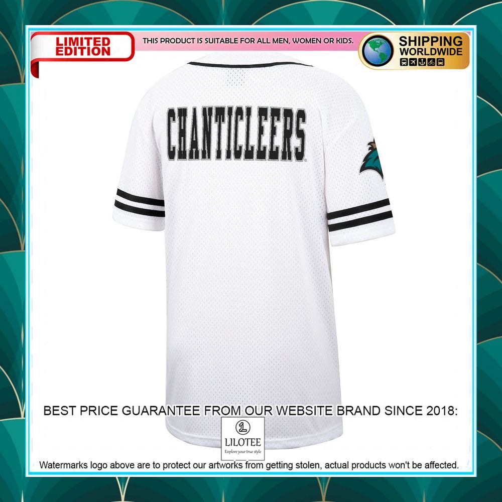 coastal carolina chanticleers white baseball jersey 3 442