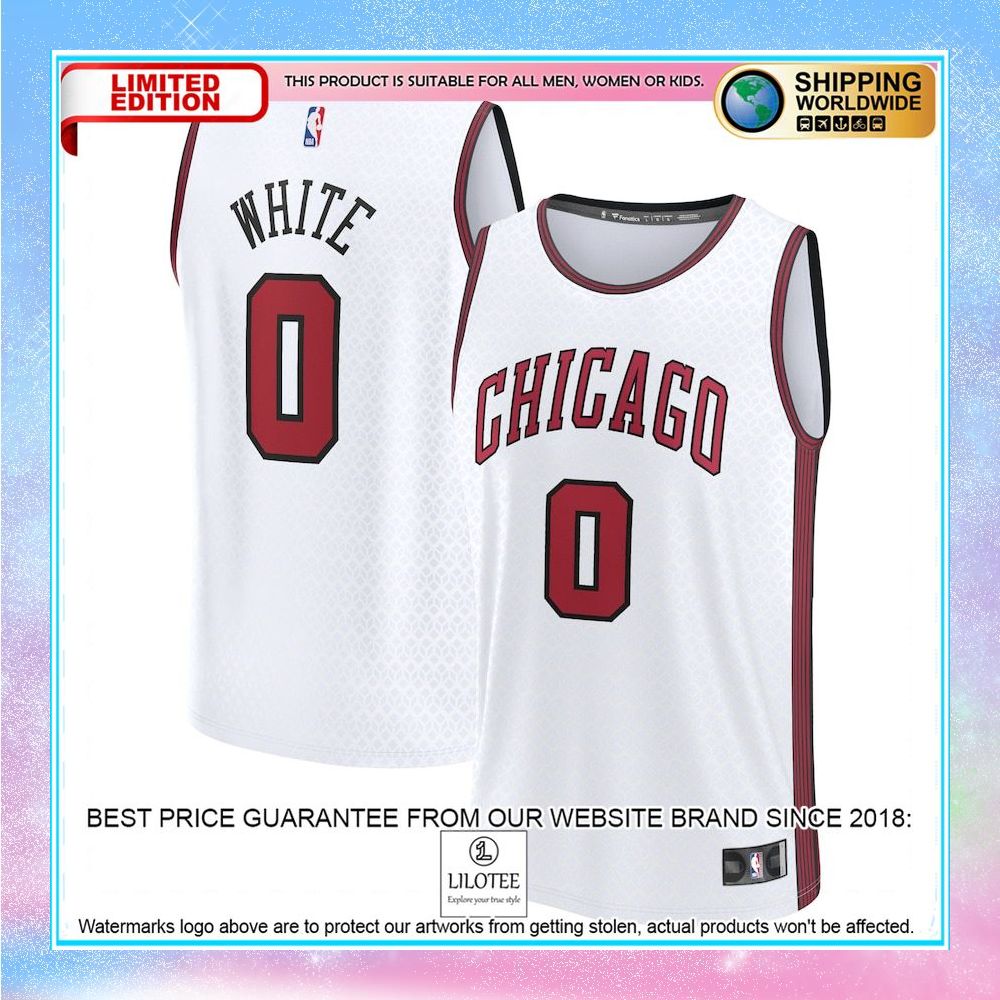 coby white chicago bulls 2022 23 fastbreak city edition white basketball jersey 1 254