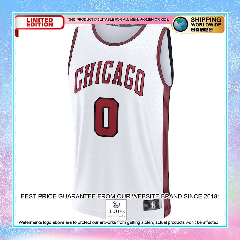 coby white chicago bulls 2022 23 fastbreak city edition white basketball jersey 2 501