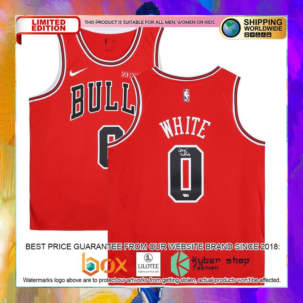 coby white chicago bulls red basketball jersey 1 989