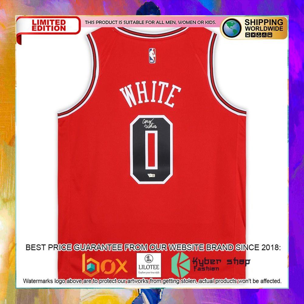 coby white chicago bulls red basketball jersey 2 263