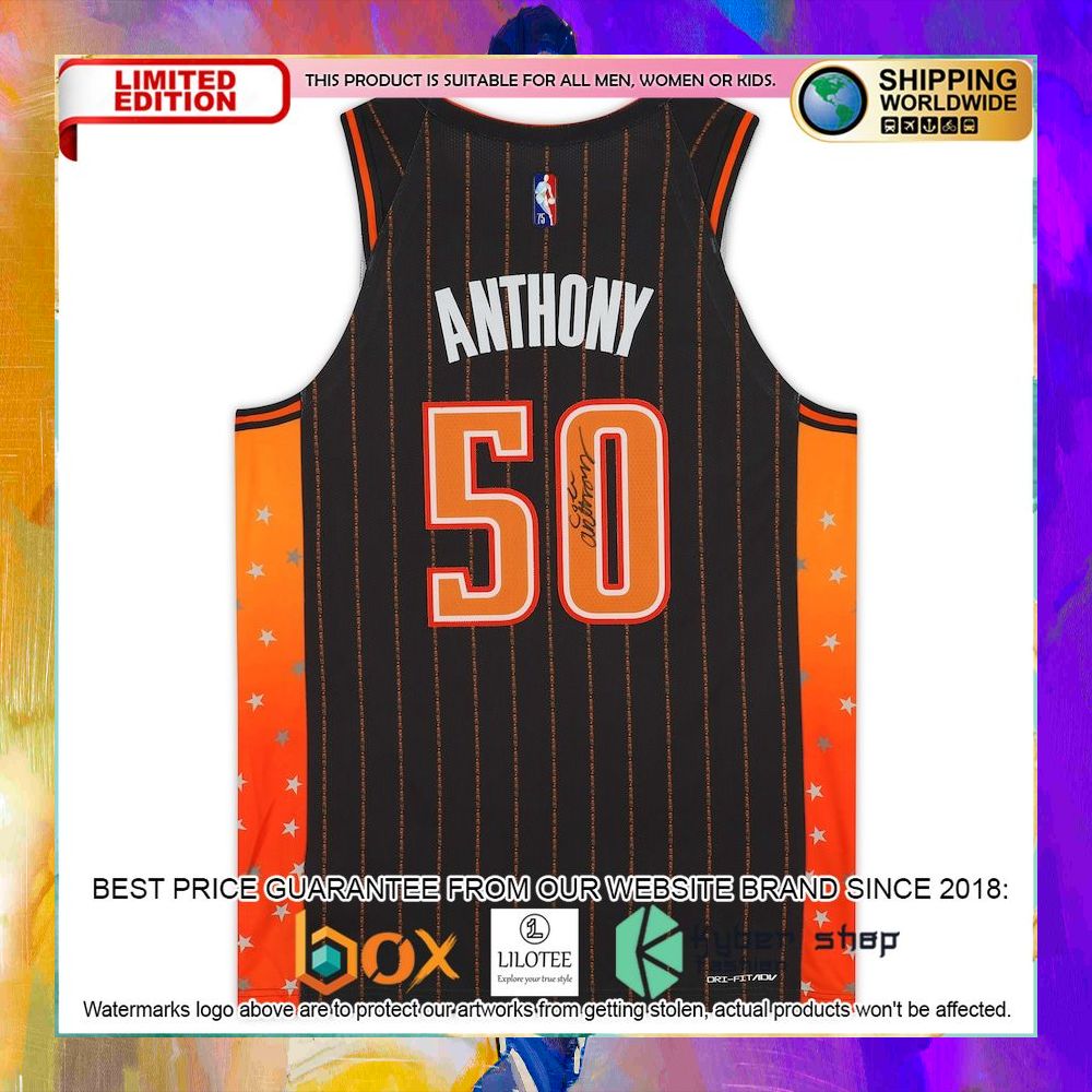 cole anthony orlando magic 2021 22 anthracite basketball jersey 2 619