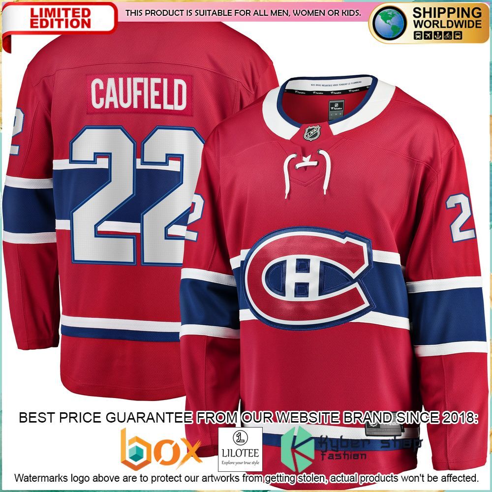 cole caufield montreal canadiens 2017 18 replica red hockey jersey 1 606