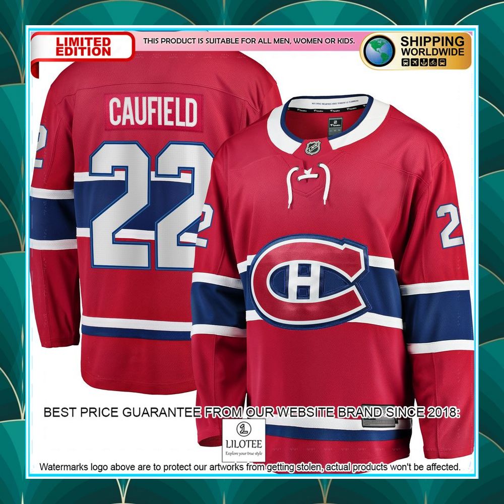 cole caufield montreal canadiens home premier red hockey jersey 1 482
