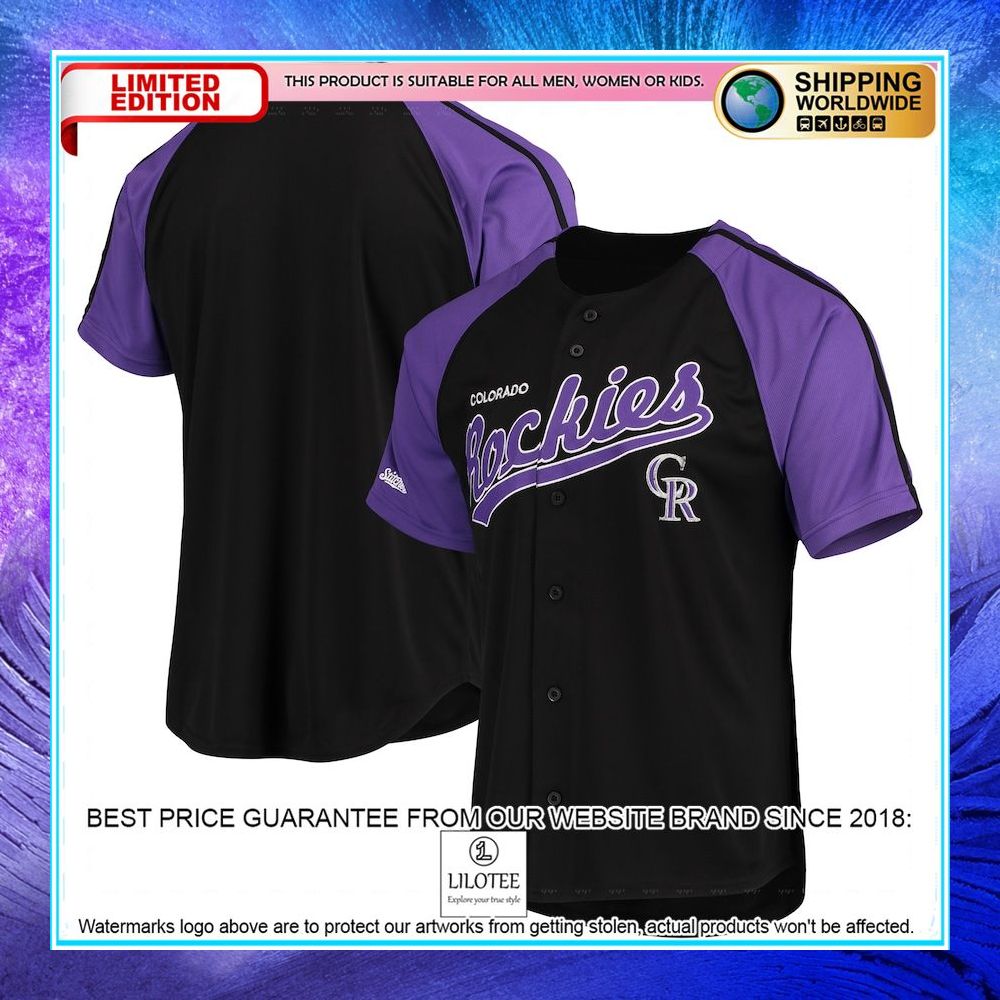 colorado rockies stitches black baseball jersey 1 401