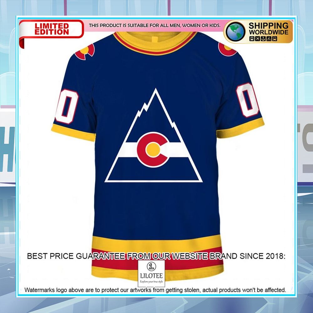 colorado rockies throwback vintage nhl hockey home custom shirt hoodie 2 664