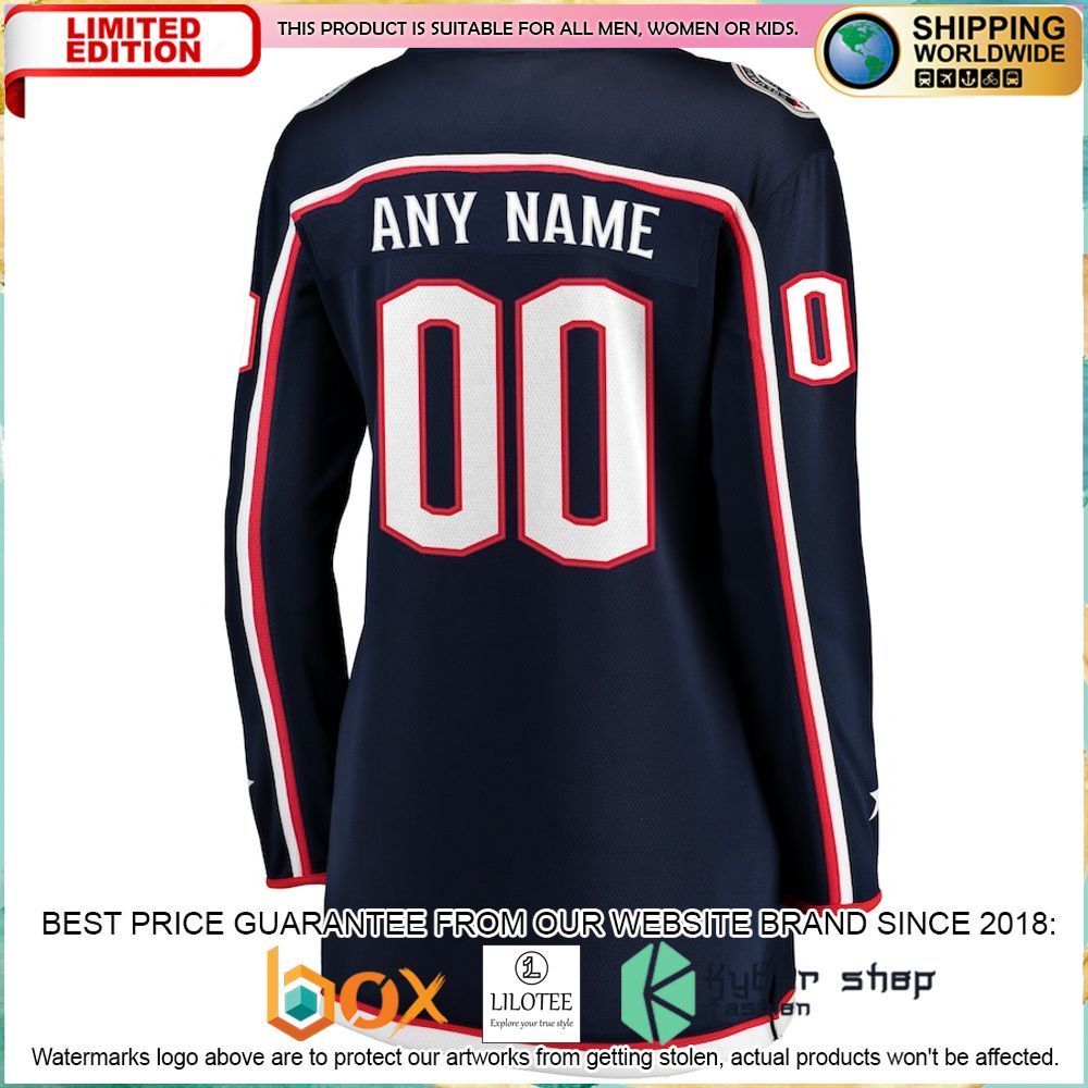 Columbus Blue Jackets Fanatics Branded Women's Home Custom Navy Hockey Jersey - LIMITED EDITION 3 columbus blue jackets fanatics branded womens home custom navy hockey jersey 3 373