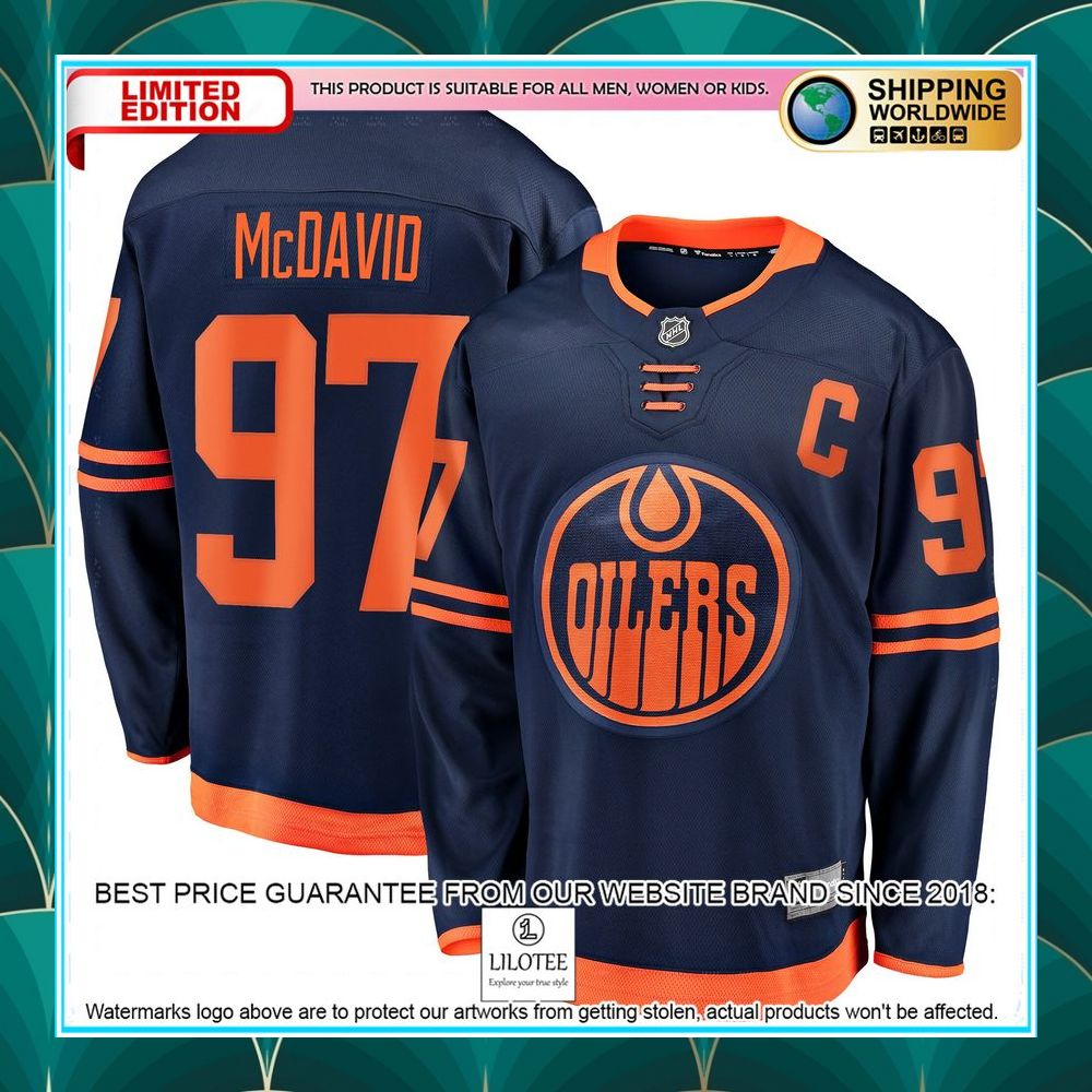 connor mcdavid edmonton oilers alternate premier navy hockey jersey 1 375