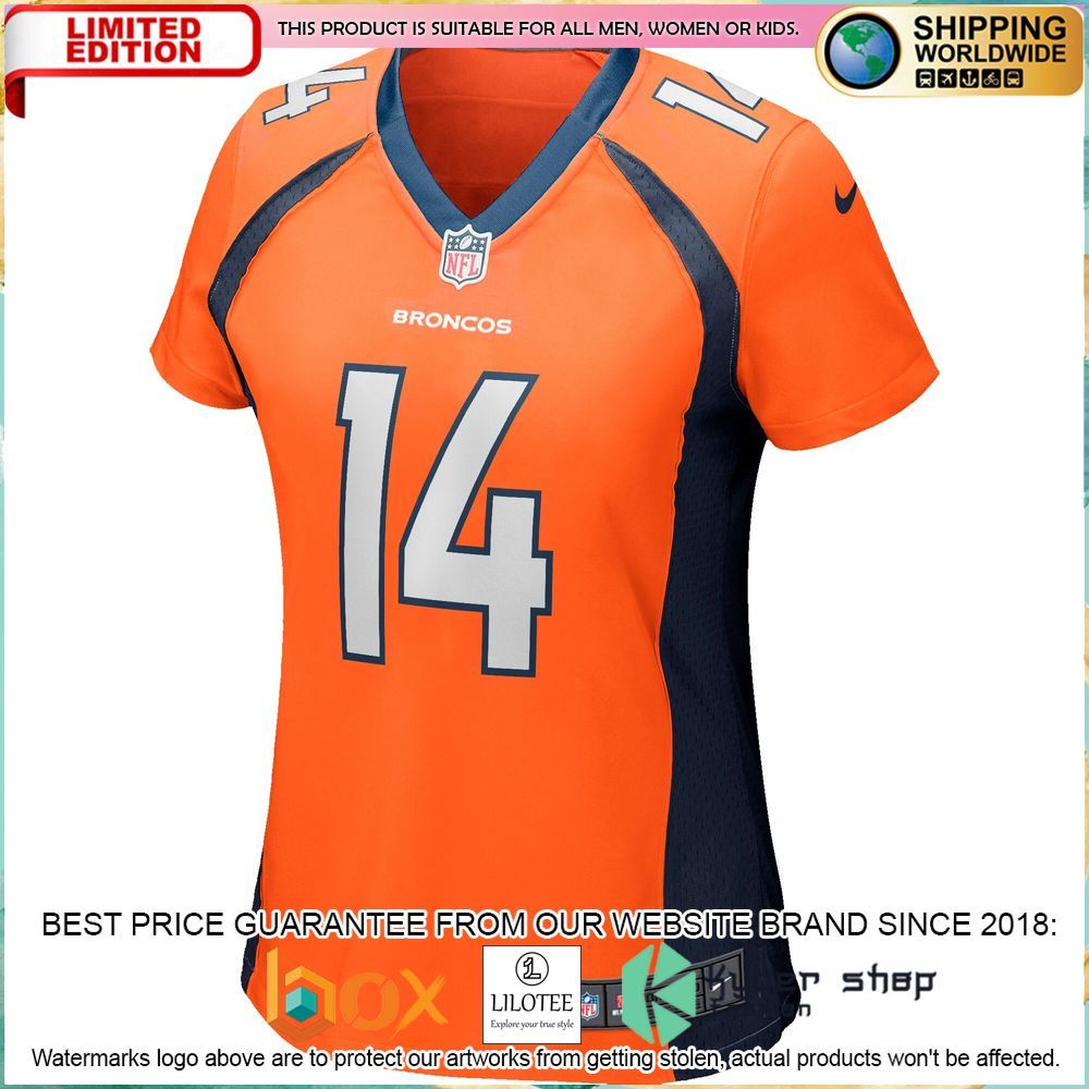 courtland sutton denver broncos nike womens orange football jersey 2 113