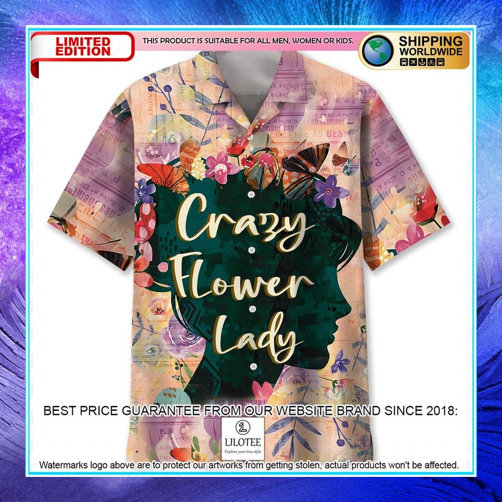 crazy flower lady hawaiian shirt 1 192