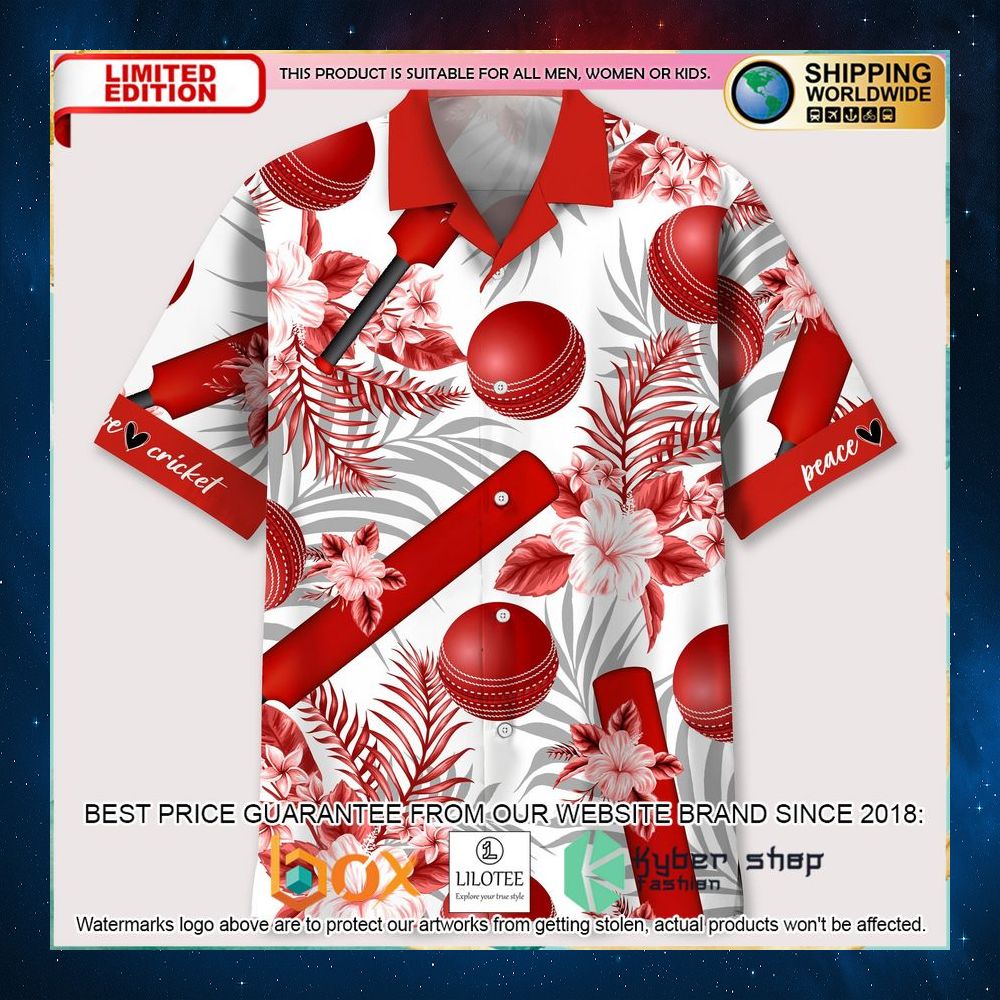 cricket ball red hawaiian shirt 1 926