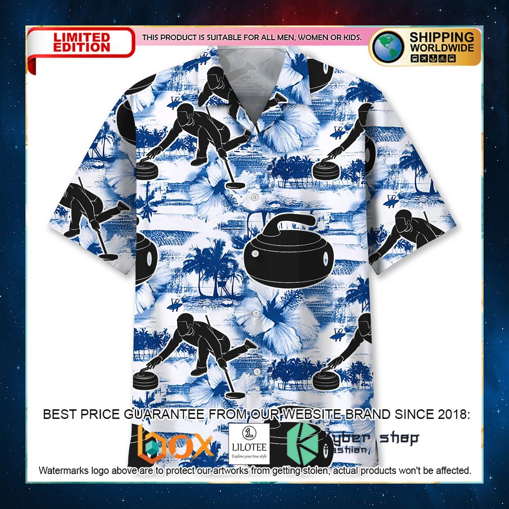 curling blue nature hawaiian shirt 1 804