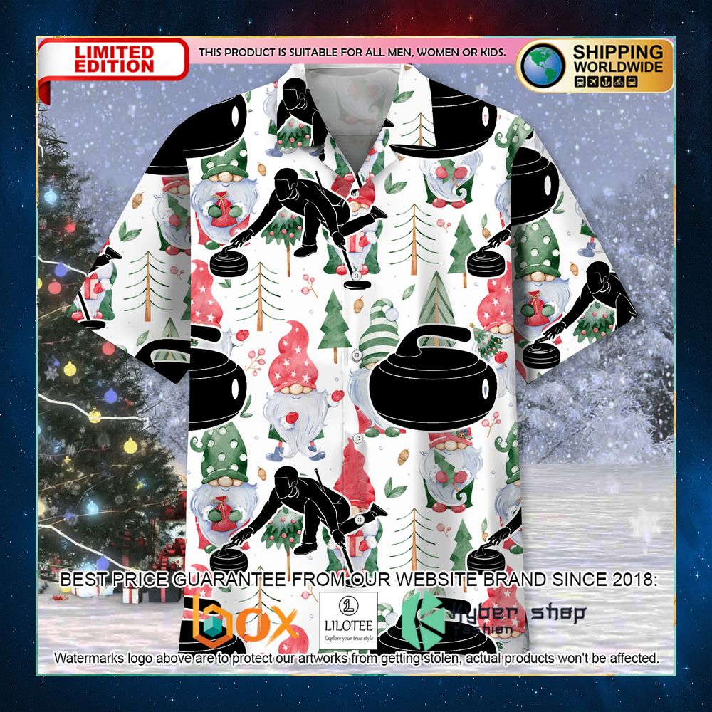 curling christmas gnomes hawaiian shirt 2 327