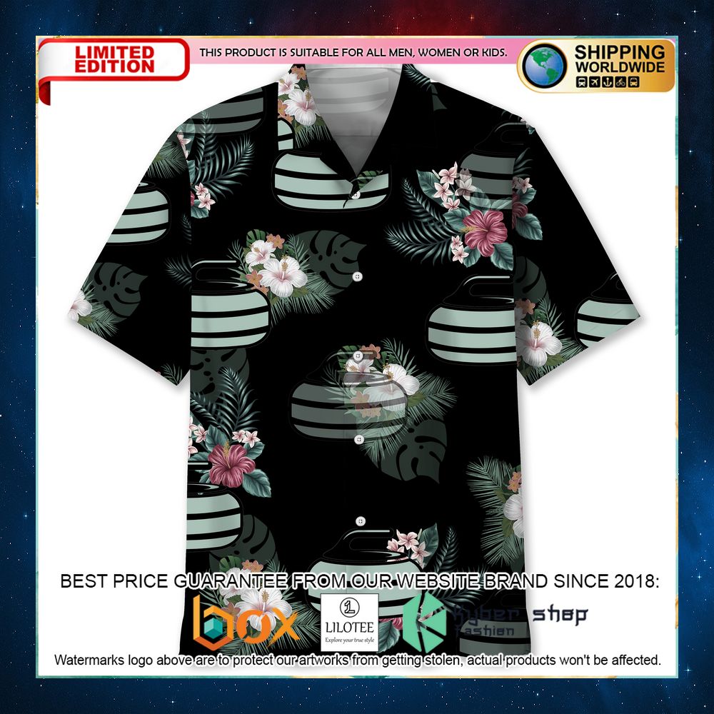 curling tropical leaf hawaiian shirt 1 826