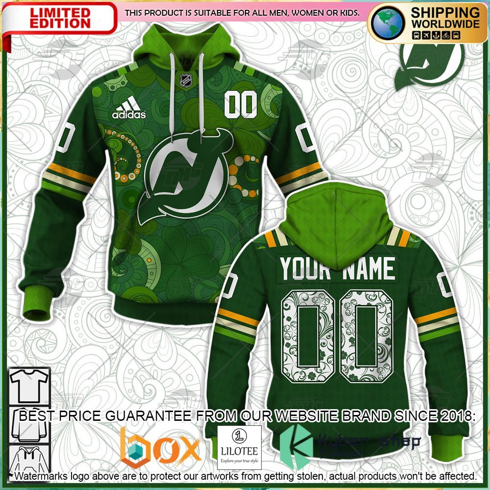 custom nhl new jersey devils st patricks day t shirt hoodie 1 407