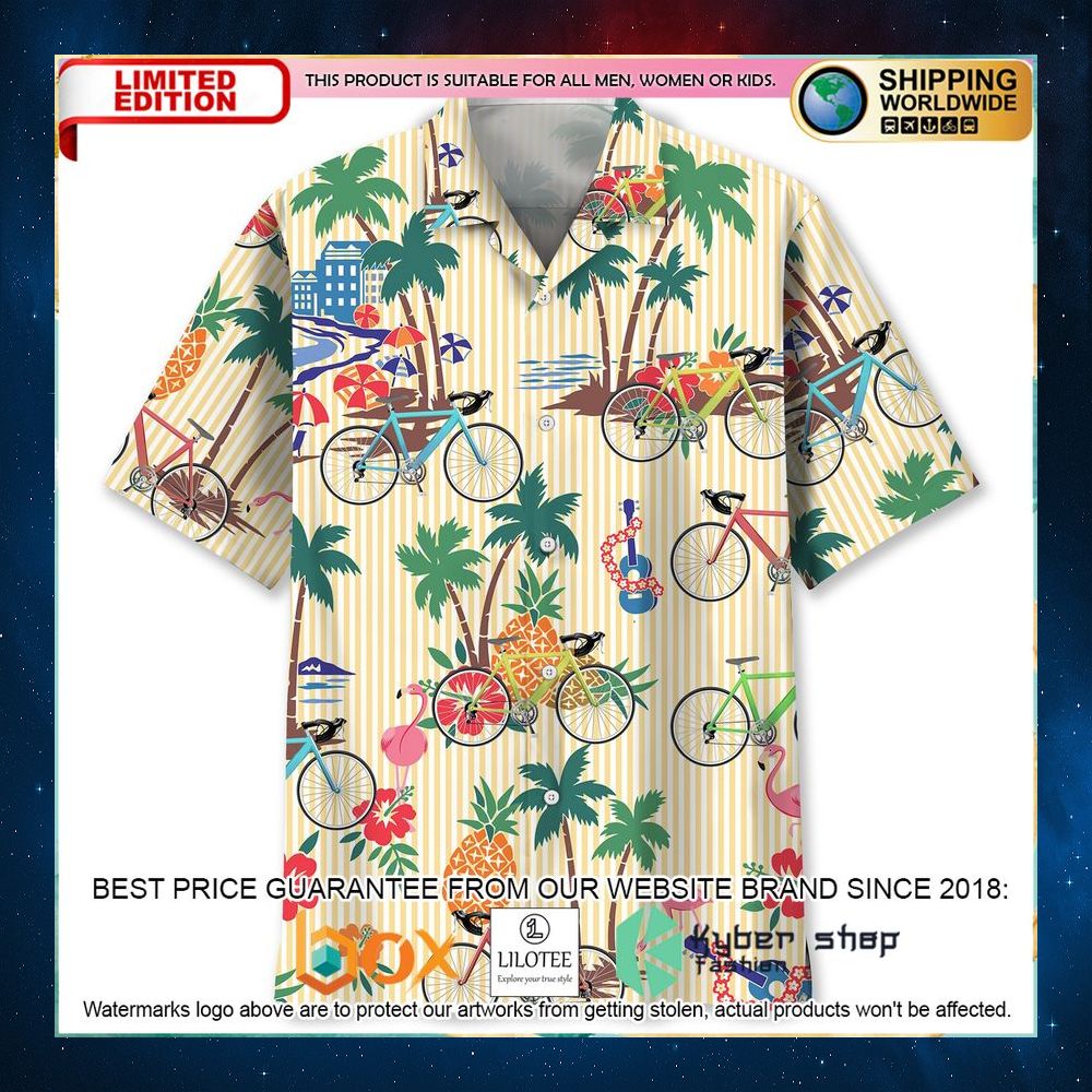 cycling beach hawaiian shirt 1 175