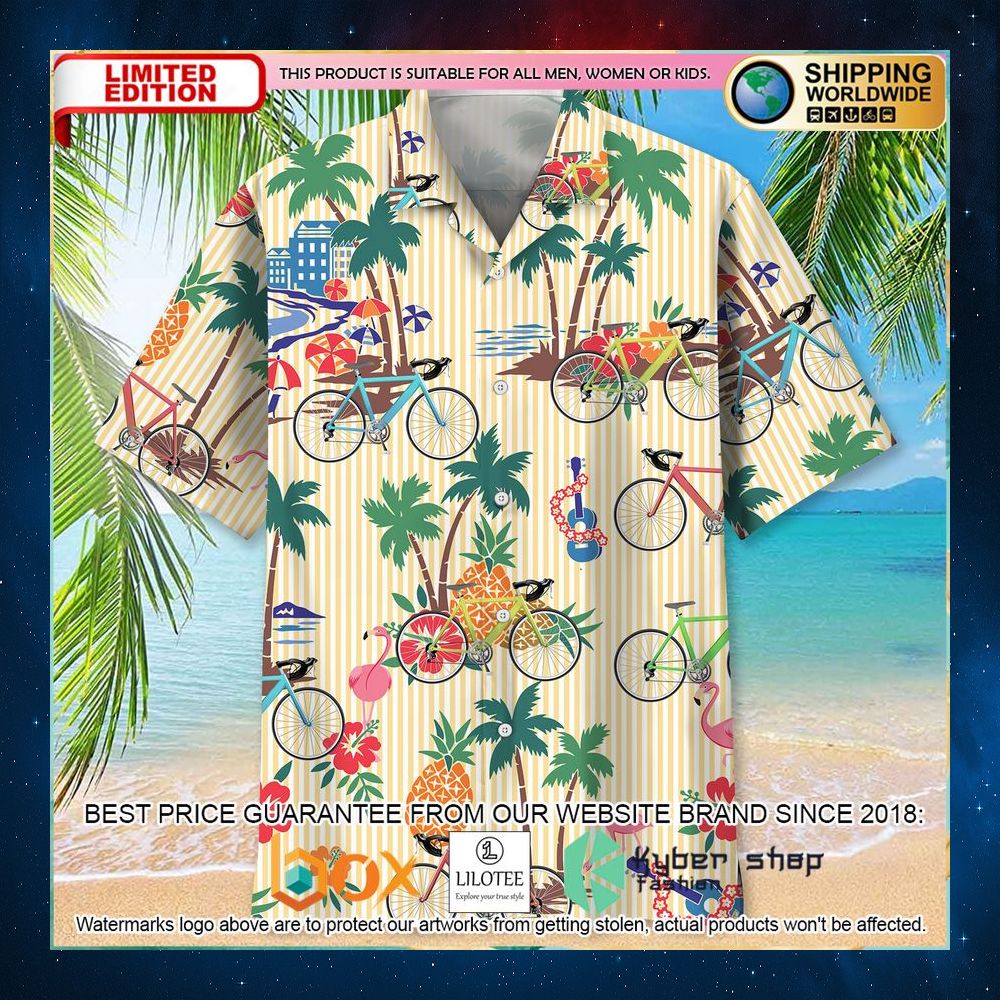 cycling beach hawaiian shirt 2 775