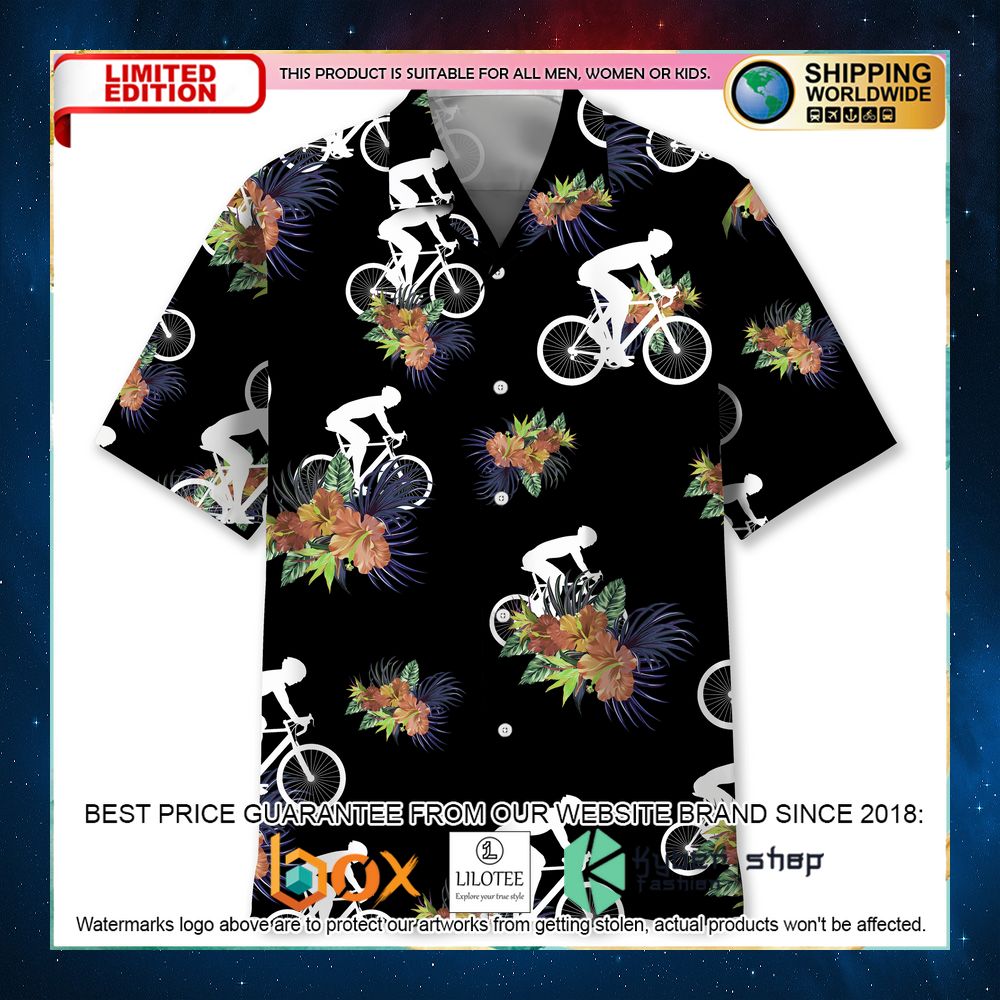 cycling black nature hawaiian shirt 1 460