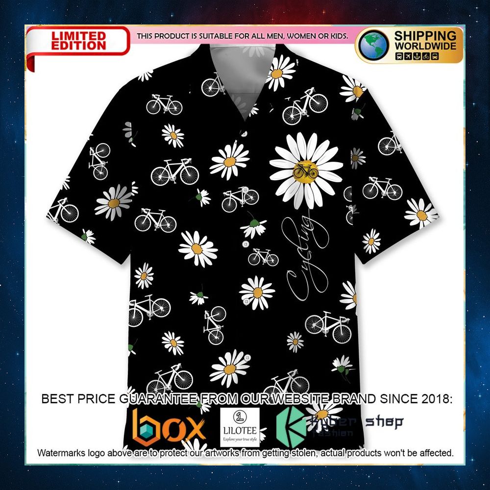 cycling daisy hawaiian shirt 1 565