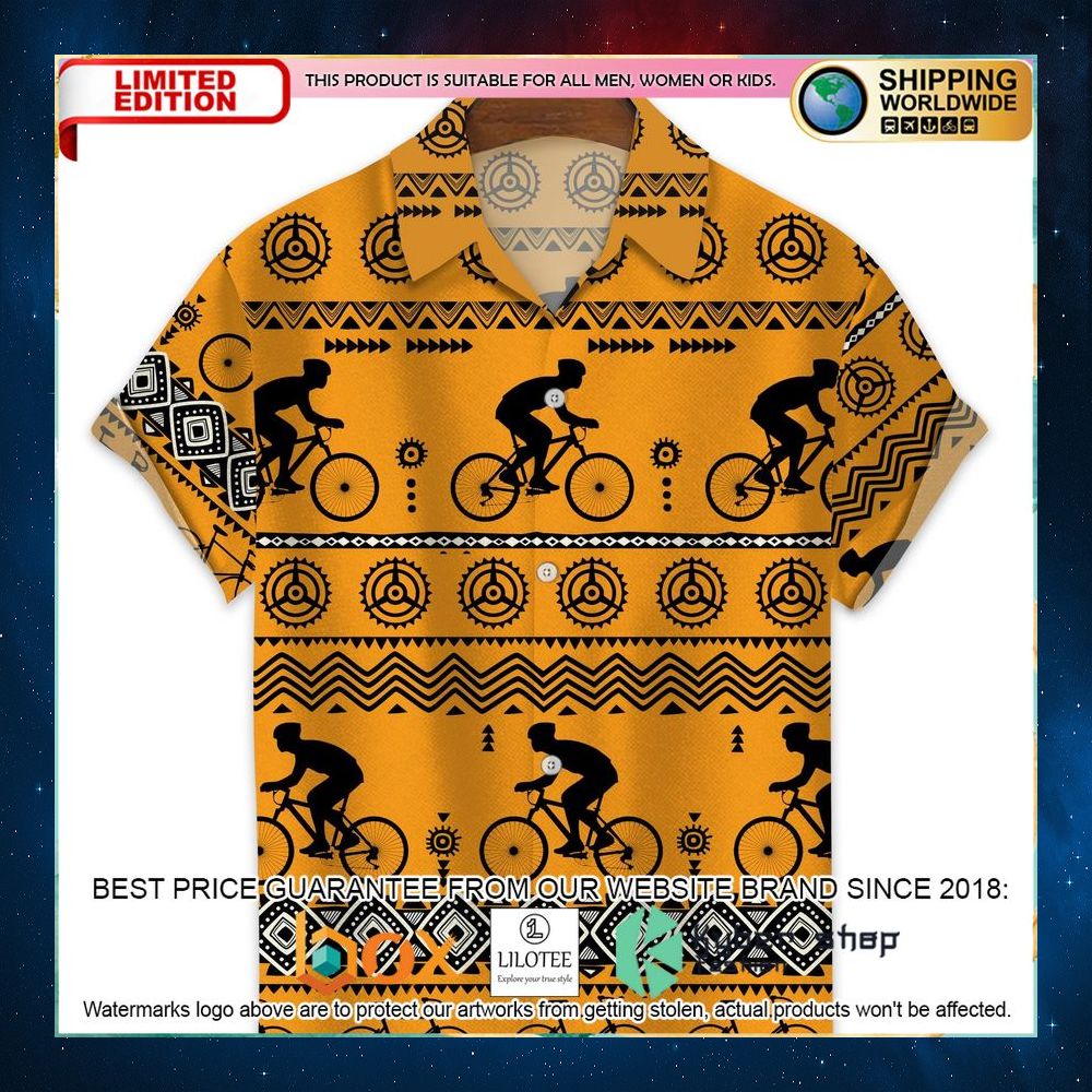 cycling egypt pattern hawaiian shirt 1 612