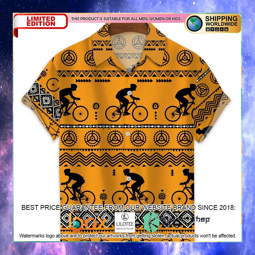 cycling egypt pattern hawaiian shirt 1 917
