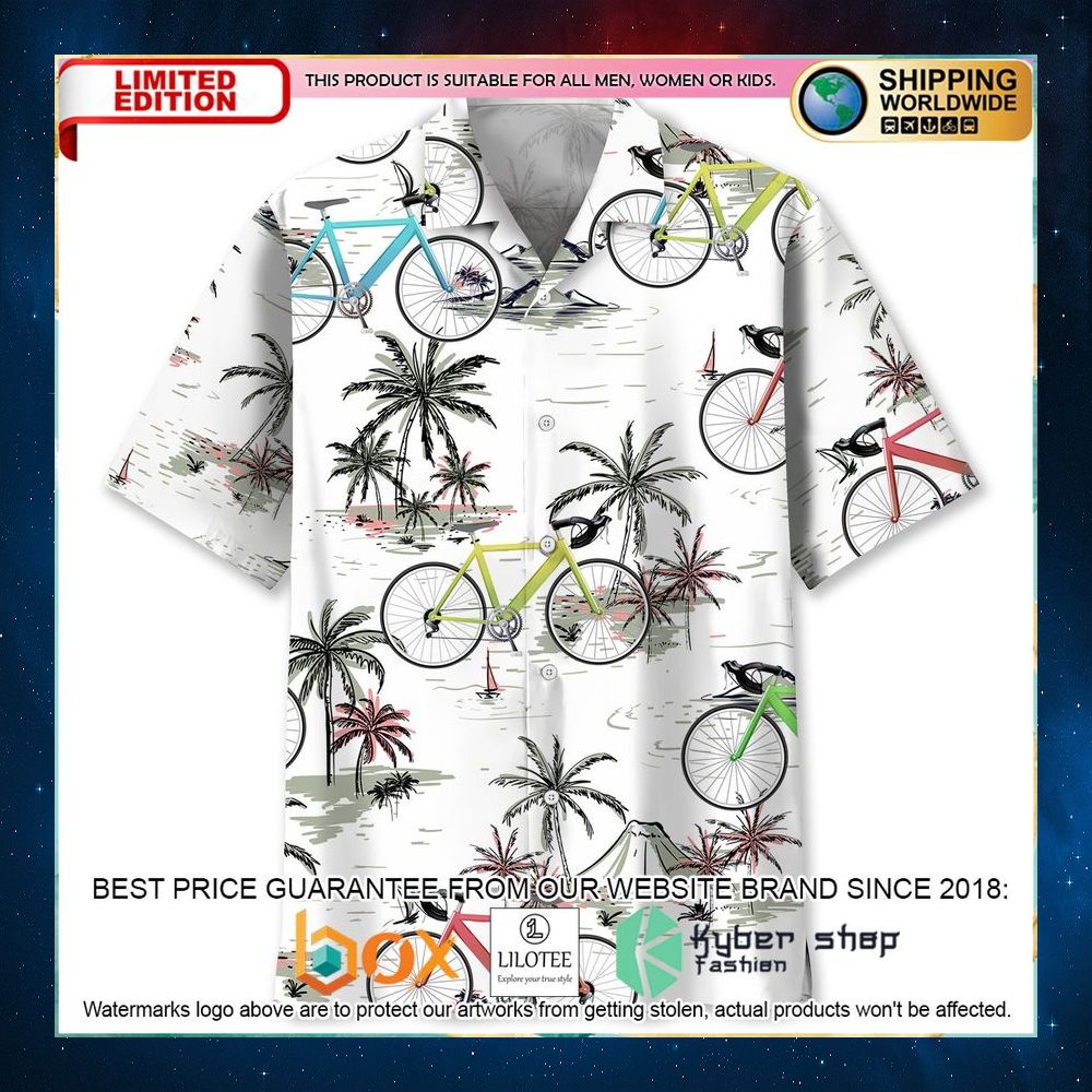 cycling palm tree hawaiian shirt 1 361
