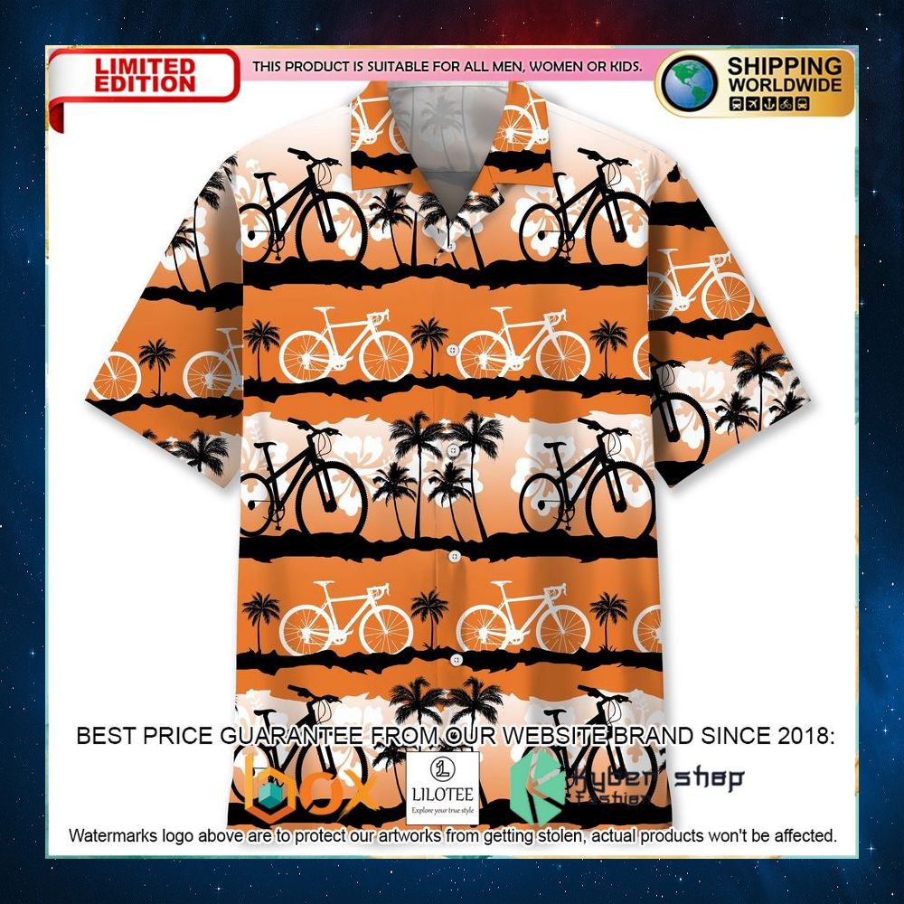 cycling sunset hawaiian shirt 1 731