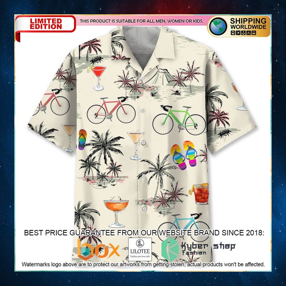 cycling the beach hawaiian shirt 1 201