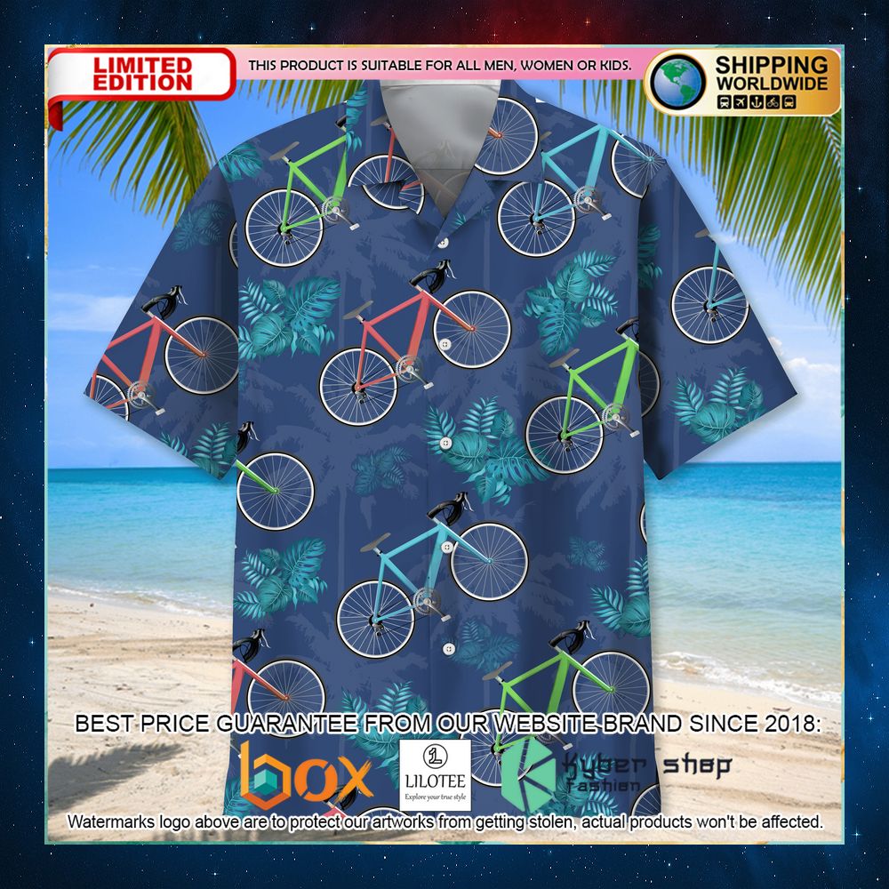 cycling tropical blue hawaiian shirt 2 55