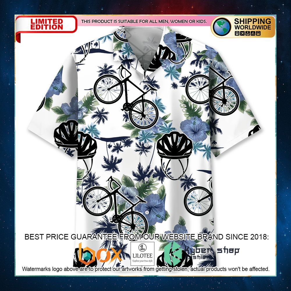 cycling white nature hawaiian shirt 1 938