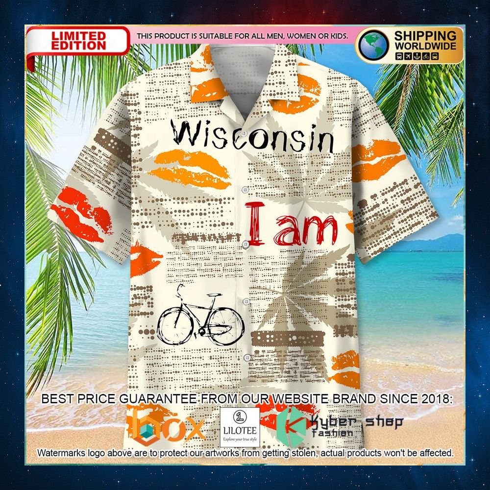 cycling wisconsin i am hawaiian shirt 2 901