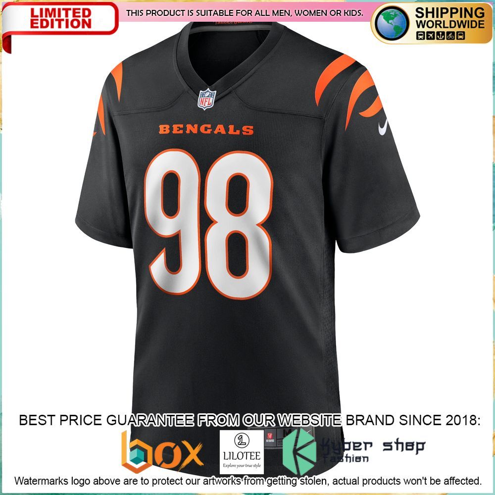 d j reader cincinnati bengals nike black football jersey 2 89
