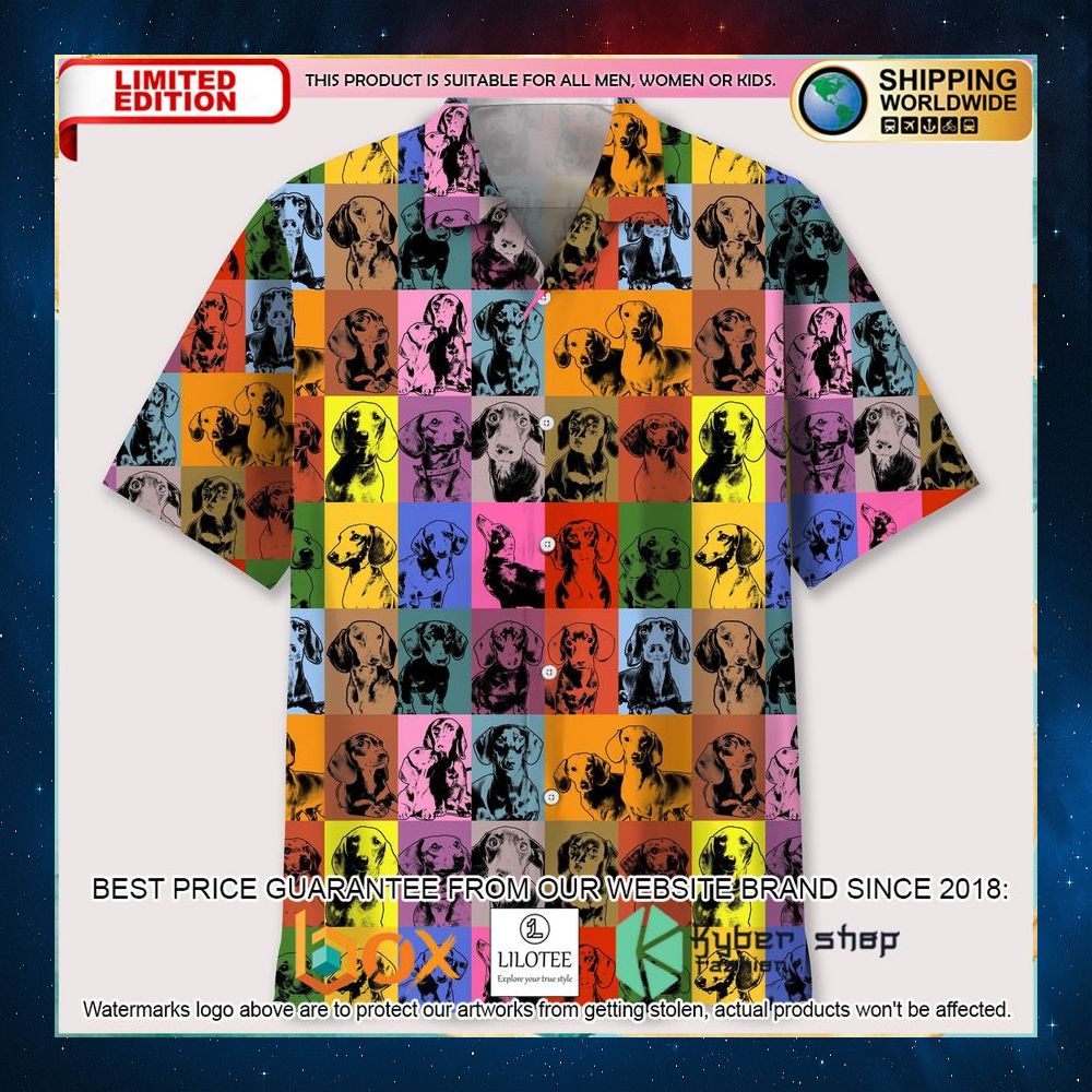 dachshund color hawaiian shirt 1 806