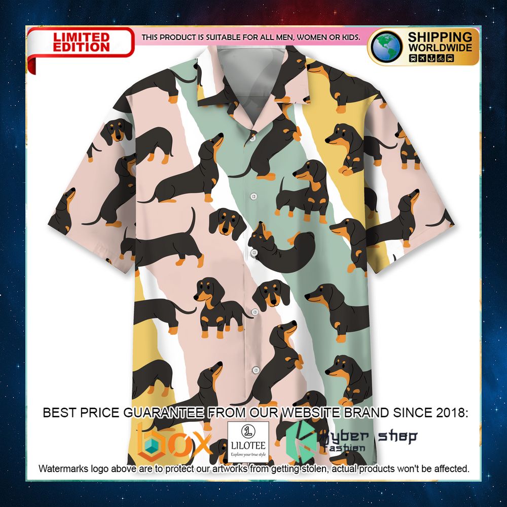 dachshund cute hawaiian shirt 1 590
