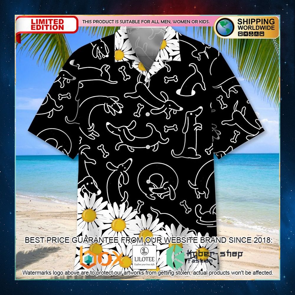 dachshund daisy hawaiian shirt 2 486