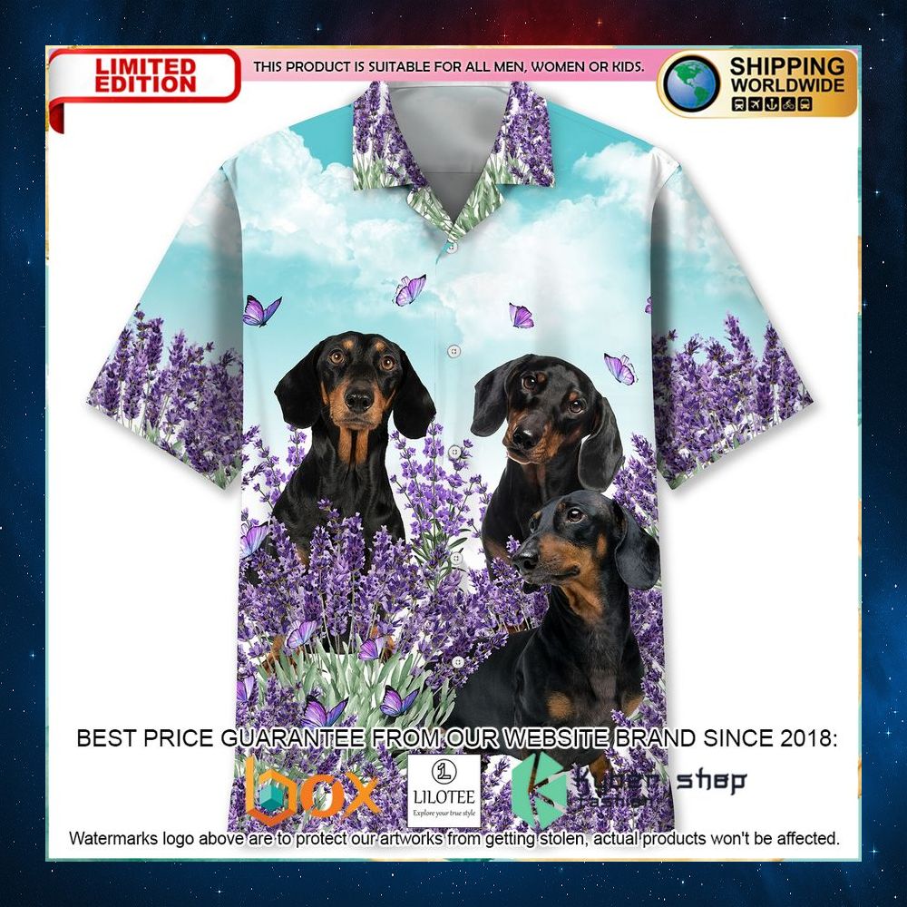 dachshund lavender hawaiian shirt 1 264