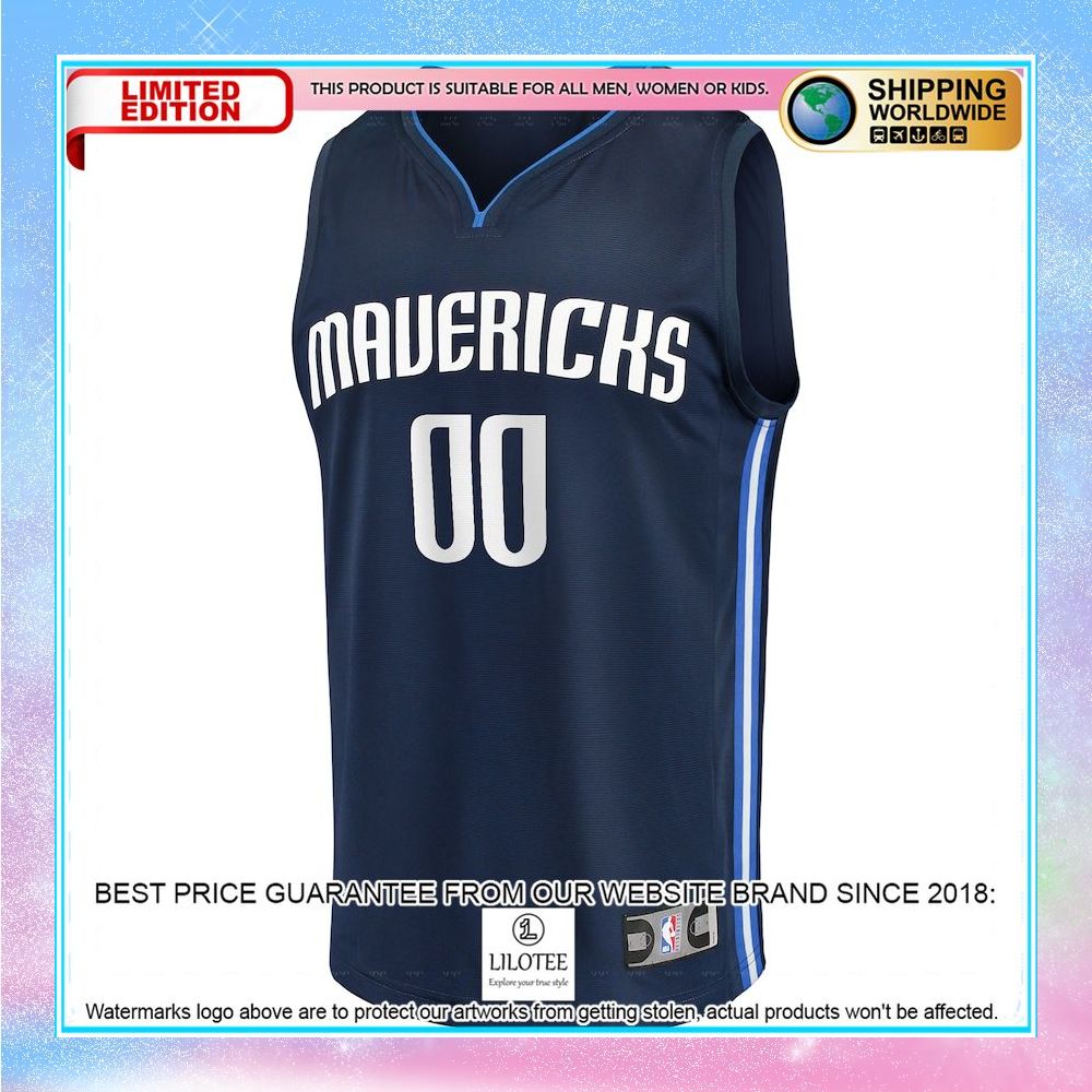 dallas mavericks custom navy basketball jersey 2 150