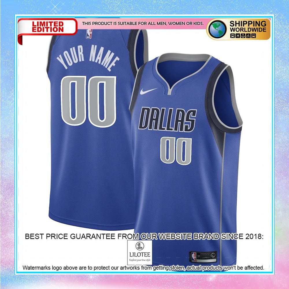 dallas mavericks nike 2020 21 custom blue basketball jersey 1 609