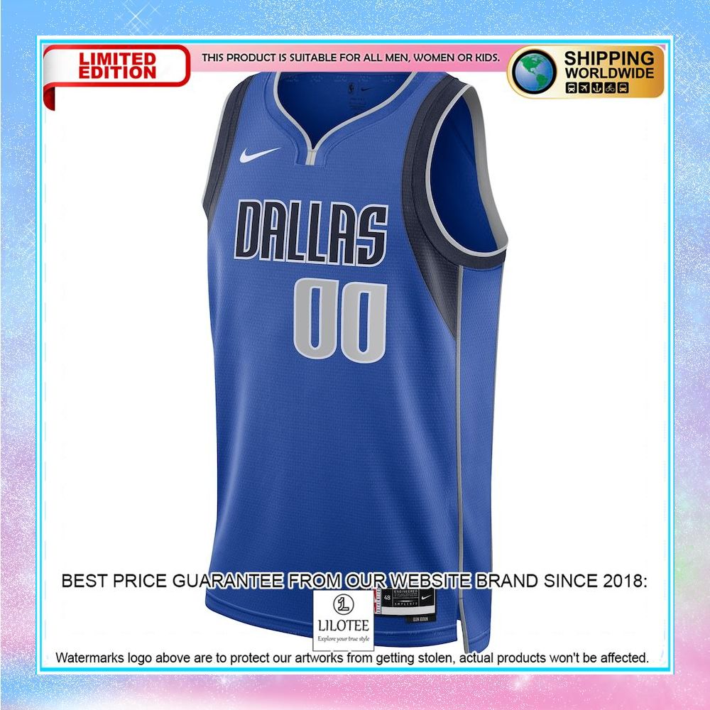 Dallas Mavericks Nike Unisex 2022 23 Custom Royal Basketball Jersey