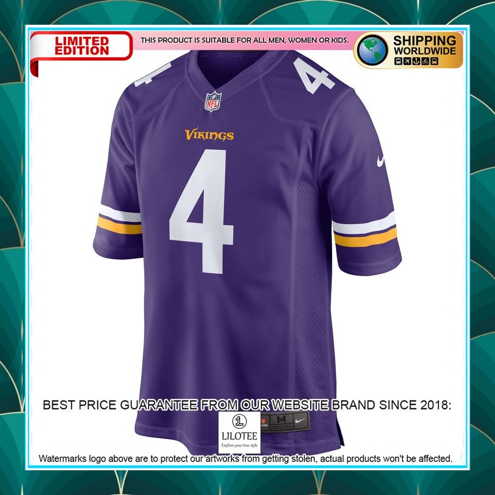 dalvin cook minnesota vikings purple football jersey 2 663