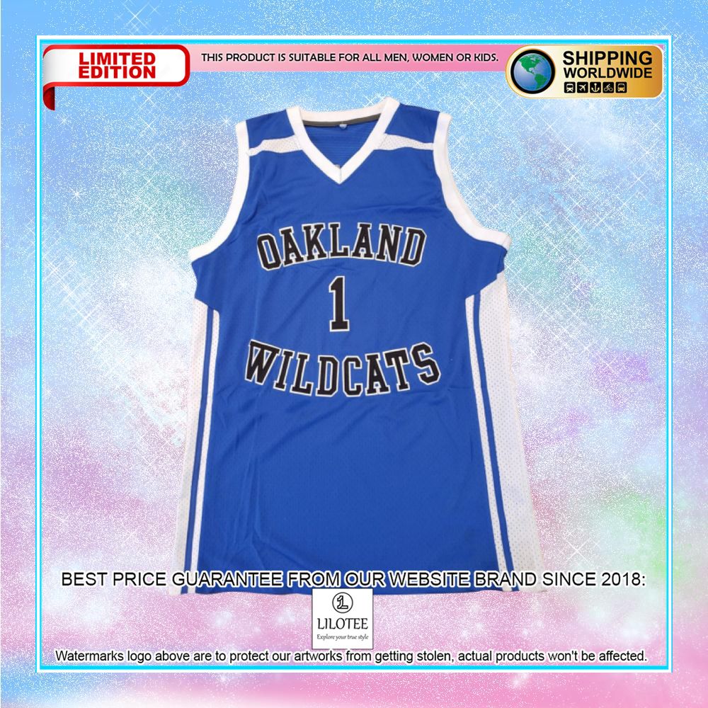 damian lillard oakland wildcats high school basketball jersey 2 727