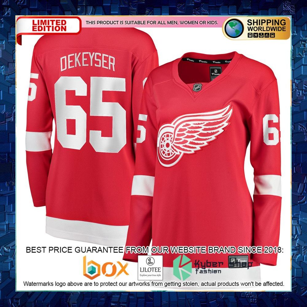 danny dekeyser detroit red wings womens red hockey jersey 1 78
