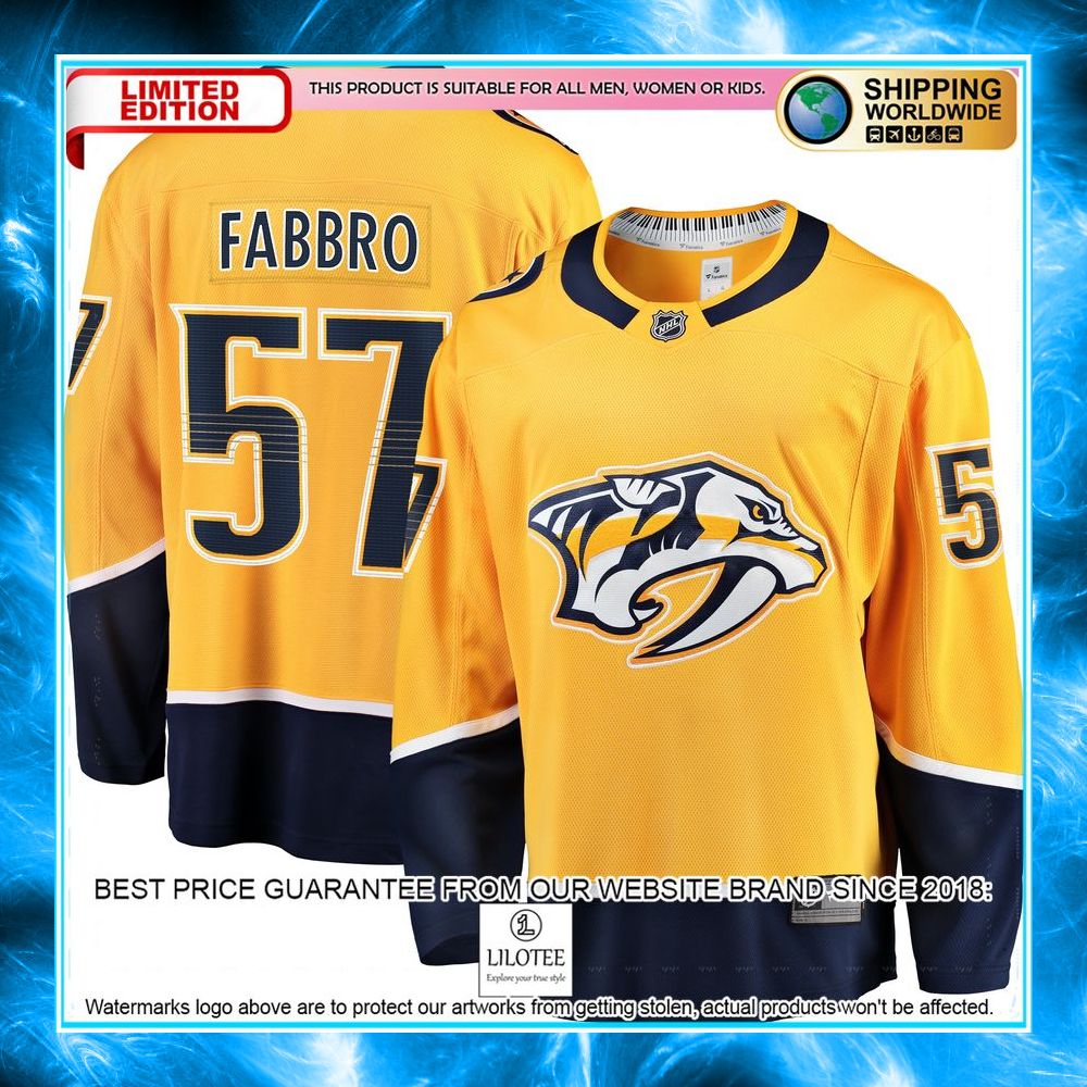 dante fabbro nashville predators replica gold hockey jersey 1 850