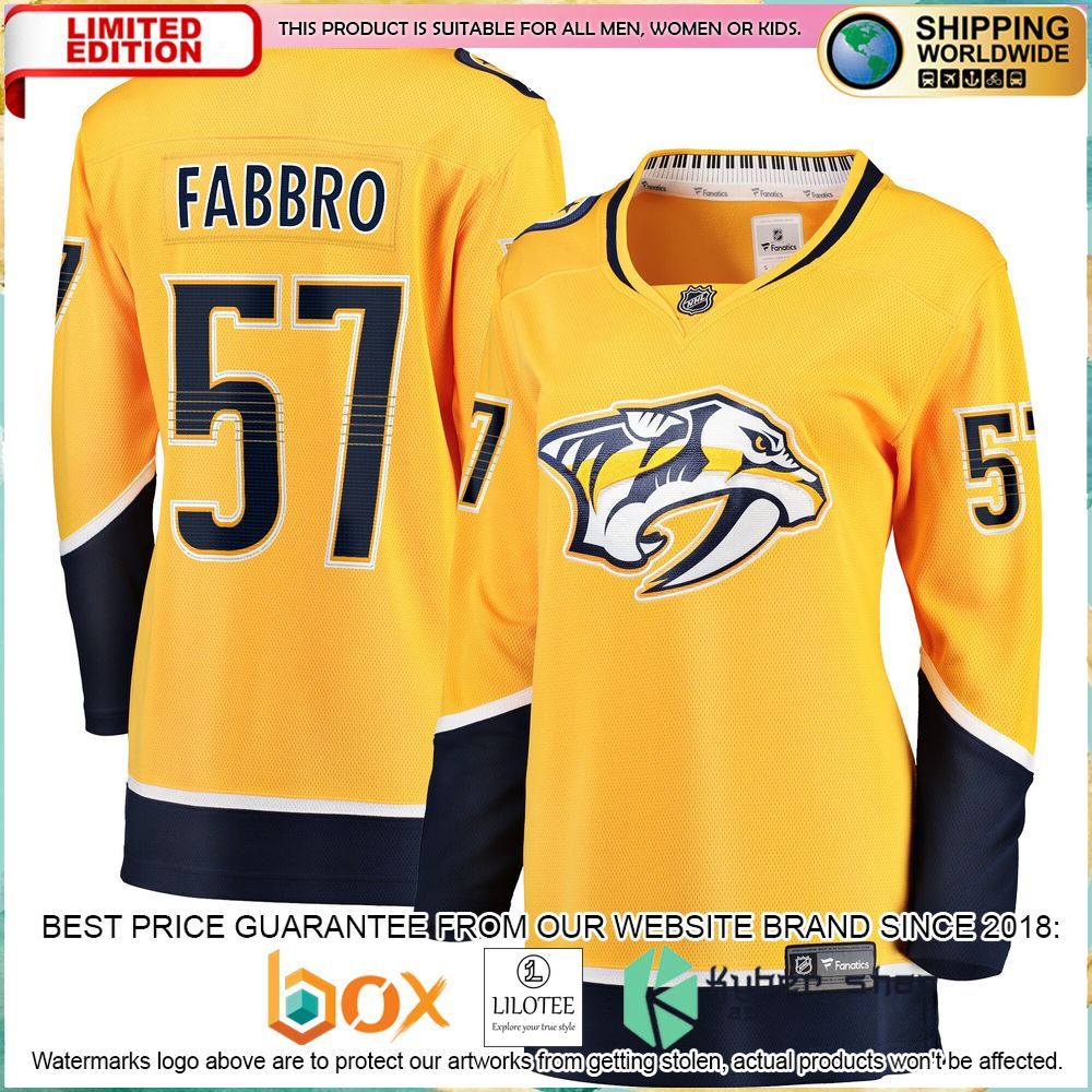 dante fabbro nashville predators womens gold hockey jersey 1 944