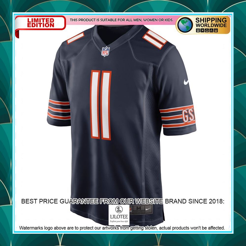 darnell mooney chicago bears navy football jersey 2 602