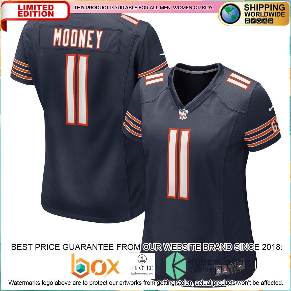 darnell mooney chicago bears nike womens navy football jersey 1 635