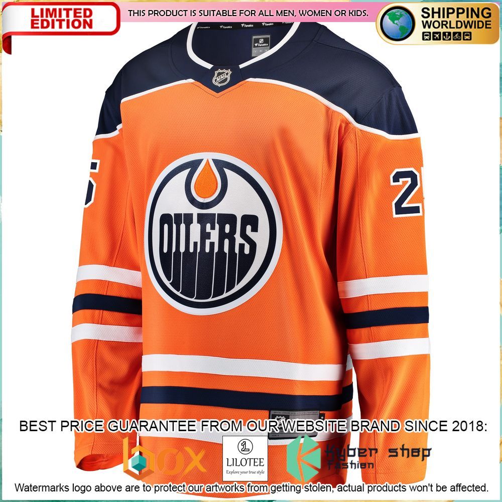 darnell nurse edmonton oilers breakaway orange hockey jersey 2 546